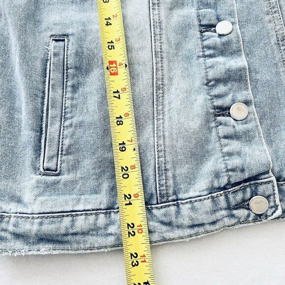 NWOT Rebecca Minkoff Women's Rhinestones Light Blue Denim Jacket Size Medium - Picture 12 of 12